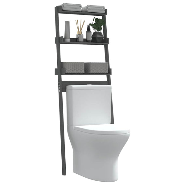Toilettenregal Grau Kiefer Massivholz