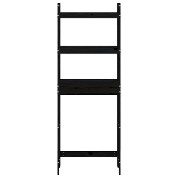 Schwarzes Toilettenregal Kiefer Massivholz