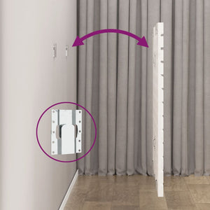 Wand Kopfteil Weiß Kiefer Massivholz 106cm