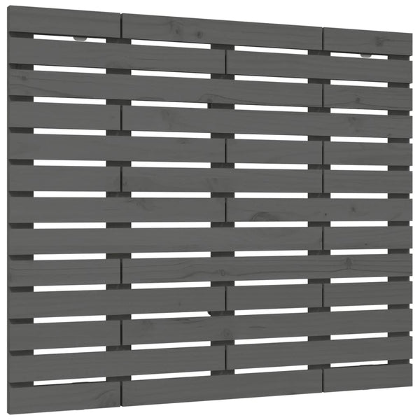 Graues Wand-Kopfteil aus Kiefernholz, 106 cm