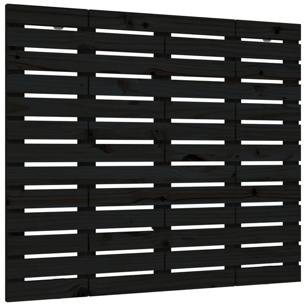 vidaXL Tête de lit murale Noir 106x3x91,5 cm Bois de pin massif