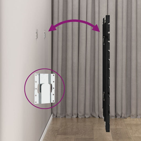 vidaXL Tête de lit murale Noir 106x3x91,5 cm Bois de pin massif