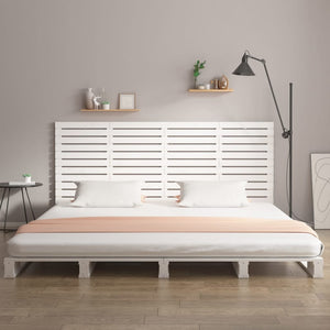 Wand Kopfteil Weiß 206cm Kiefer Massivholz