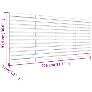 Wand Kopfteil Weiß 206cm Kiefer Massivholz