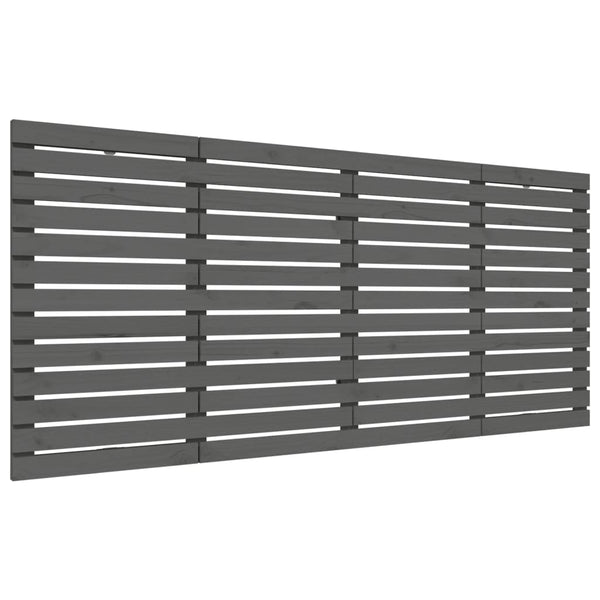 Graues Wand-Kopfteil 206cm Kiefer Massivholz
