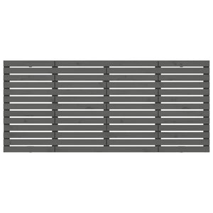 Graues Wand-Kopfteil 206cm Kiefer Massivholz