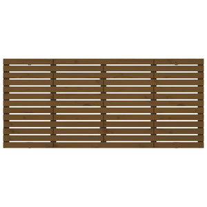 vidaXL Tête de lit murale marron miel 206x3x91,5 cm pin massif