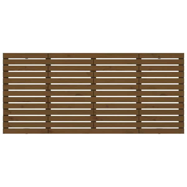 vidaXL Tête de lit murale marron miel 206x3x91,5 cm pin massif
