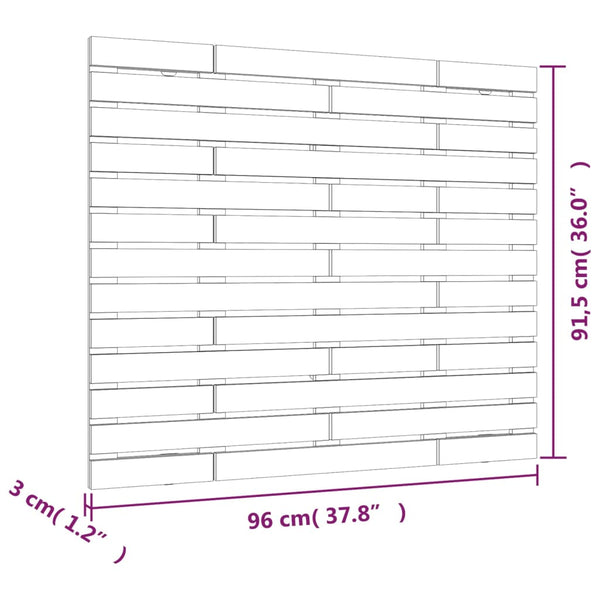 Wand Kopfteil 96cm Kiefer Massivholz
