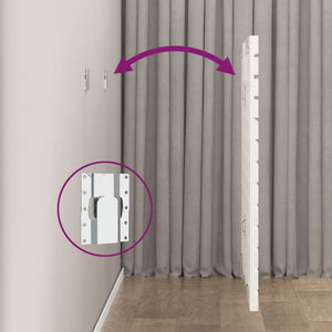 Wand Kopfteil Weiß Kiefer Massivholz 96cm