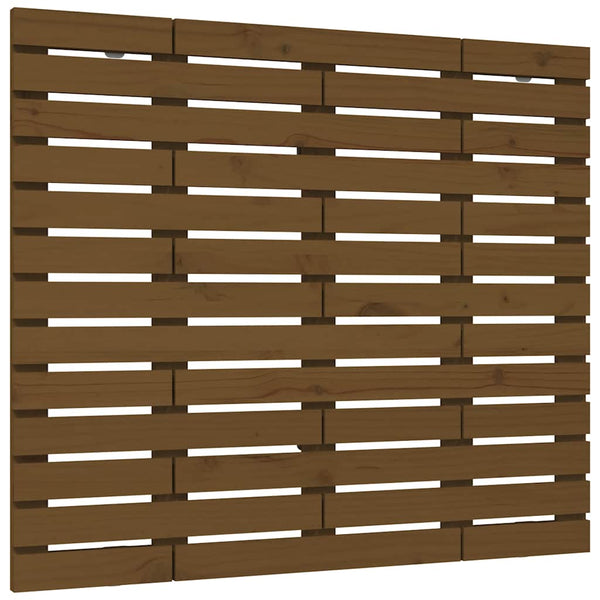 Wand Kopfteil Honigbraun Kiefer Massivholz 96cm