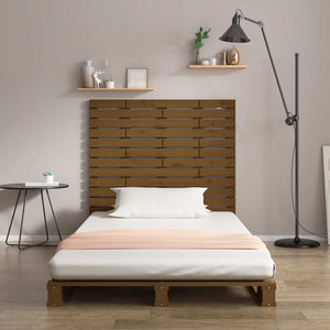 Wand Kopfteil Honigbraun Kiefer Massivholz 96cm