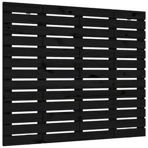 Schwarzes Wandkopfteil 96cm Kiefer Massivholz