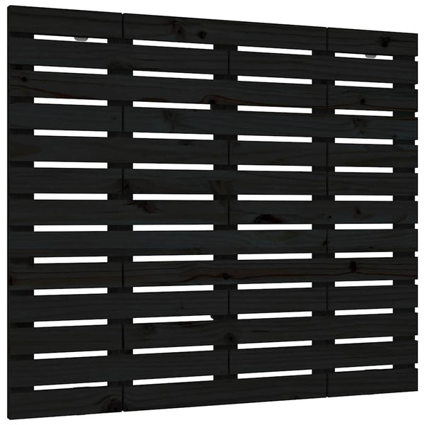 Schwarzes Wandkopfteil 96cm Kiefer Massivholz