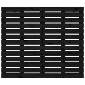 Schwarzes Wandkopfteil 96cm Kiefer Massivholz