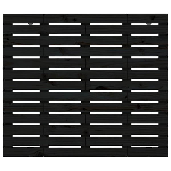 Schwarzes Wandkopfteil 96cm Kiefer Massivholz