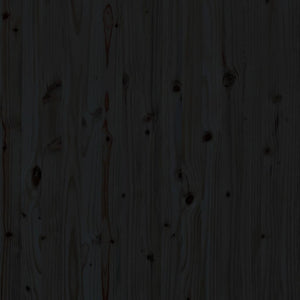 Schwarzes Wandkopfteil 96cm Kiefer Massivholz