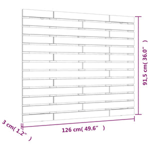 Wand Kopfteil Weiß 126cm Kiefer Massivholz