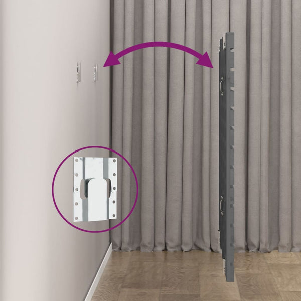 Graues Wand-Kopfteil 126cm Kiefer Massivholz