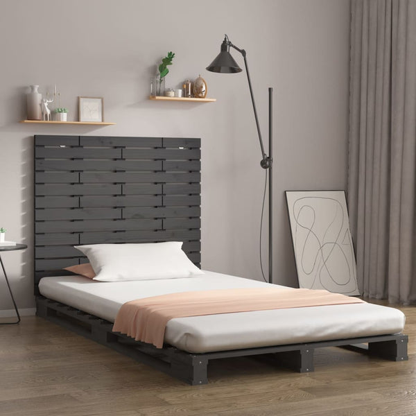 Graues Wand-Kopfteil 126cm Kiefer Massivholz