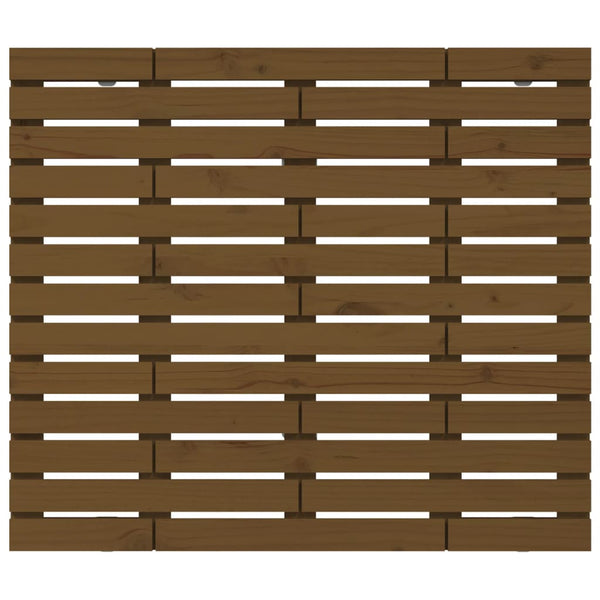 Wand Kopfteil Honigbraun Kiefer Massivholz 126cm