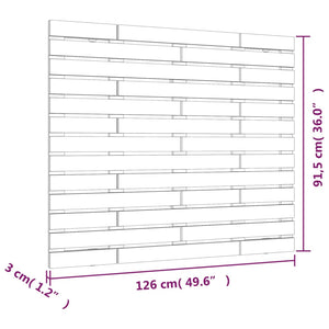 Schwarzes Wandkopfteil 126cm Kiefer Massivholz
