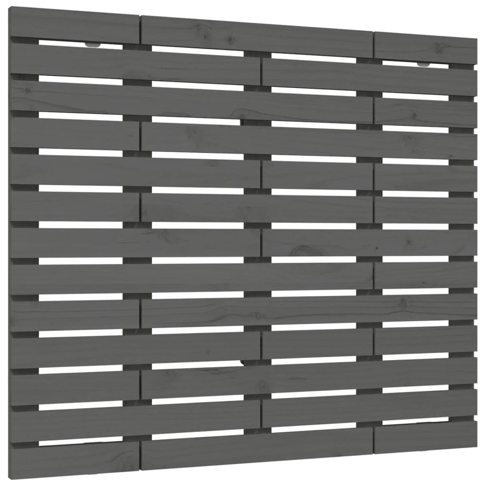 vidaXL Tête de lit murale Gris 146x3x91,5 cm Bois de pin massif