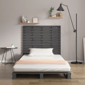 Graues Wand-Kopfteil 146cm Kiefer Massivholz