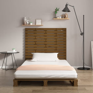 Wand Kopfteil Honigbraun 146cm Kiefer Massivholz