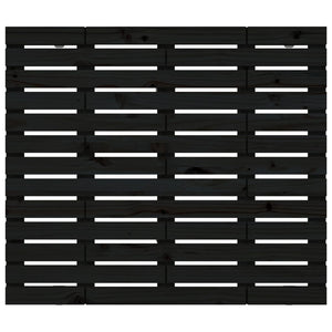 Schwarzes Wand-Kopfteil 146cm Kiefer Massivholz