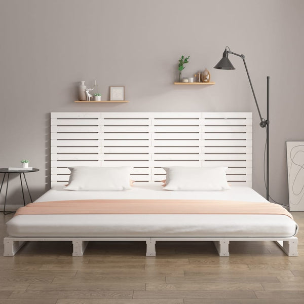 Wand Kopfteil Weiß 156cm Kiefer Massivholz