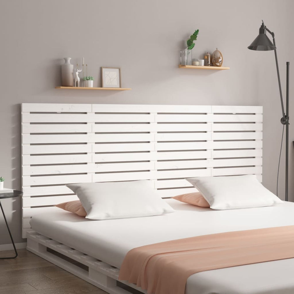 Wand Kopfteil Weiß 156cm Kiefer Massivholz
