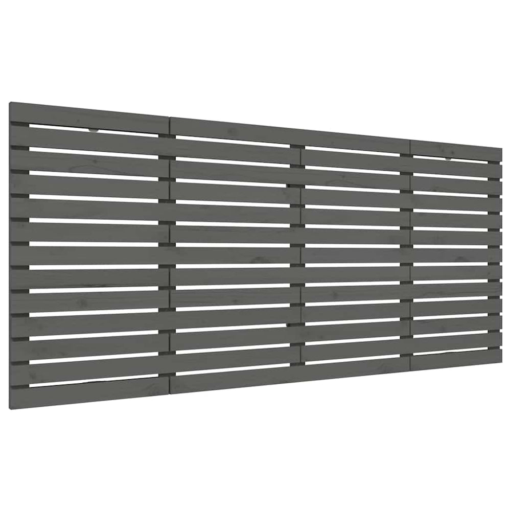 vidaXL Tête de lit murale Gris 156x3x91,5 cm Bois de pin massif