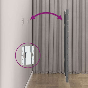 Graues Wandkopfteil 156cm Kiefer Massivholz