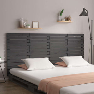 Graues Wandkopfteil 156cm Kiefer Massivholz