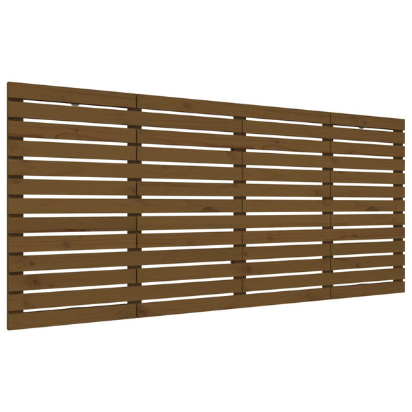 Wand Kopfteil Honigbraun 156cm Kiefer Massivholz