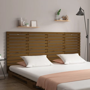 Wand Kopfteil Honigbraun 156cm Kiefer Massivholz