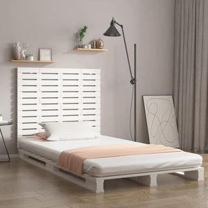 Weißes Wand-Kopfteil Kiefer Massivholz 81cm