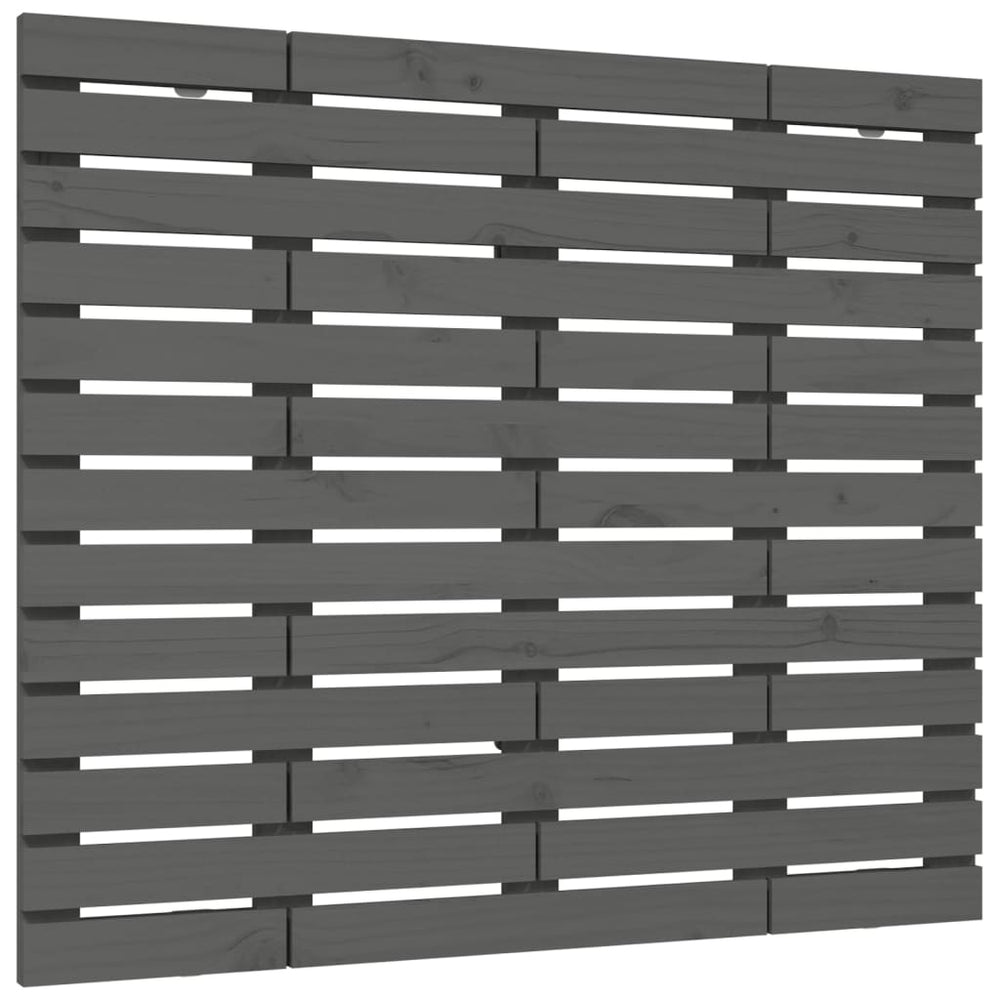 vidaXL Tête de lit murale Gris 81x3x91,5 cm Bois de pin massif