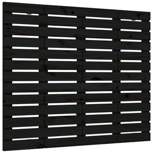 Schwarzes Wand-Kopfteil 81 cm Kiefer Massivholz