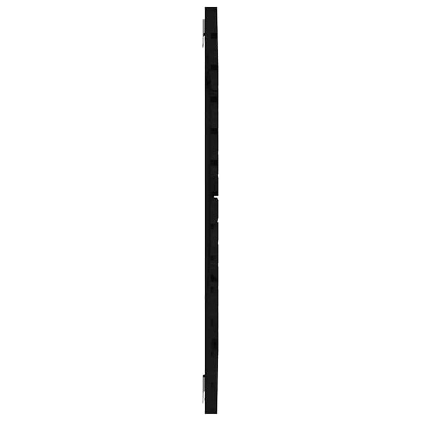 Schwarzes Wand-Kopfteil 81 cm Kiefer Massivholz
