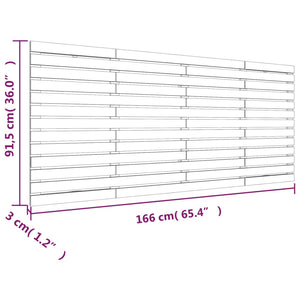 Wand Kopfteil 166cm Kiefer Massivholz