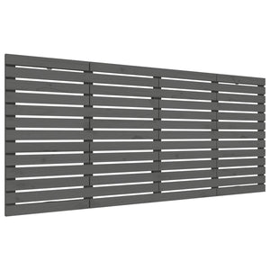 Wand Kopfteil Grau 166cm Kiefer Massivholz