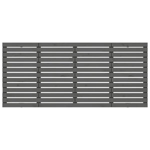 Wand Kopfteil Grau 166cm Kiefer Massivholz