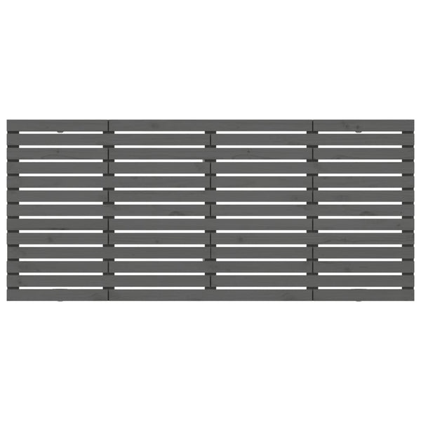 Wand Kopfteil Grau 166cm Kiefer Massivholz
