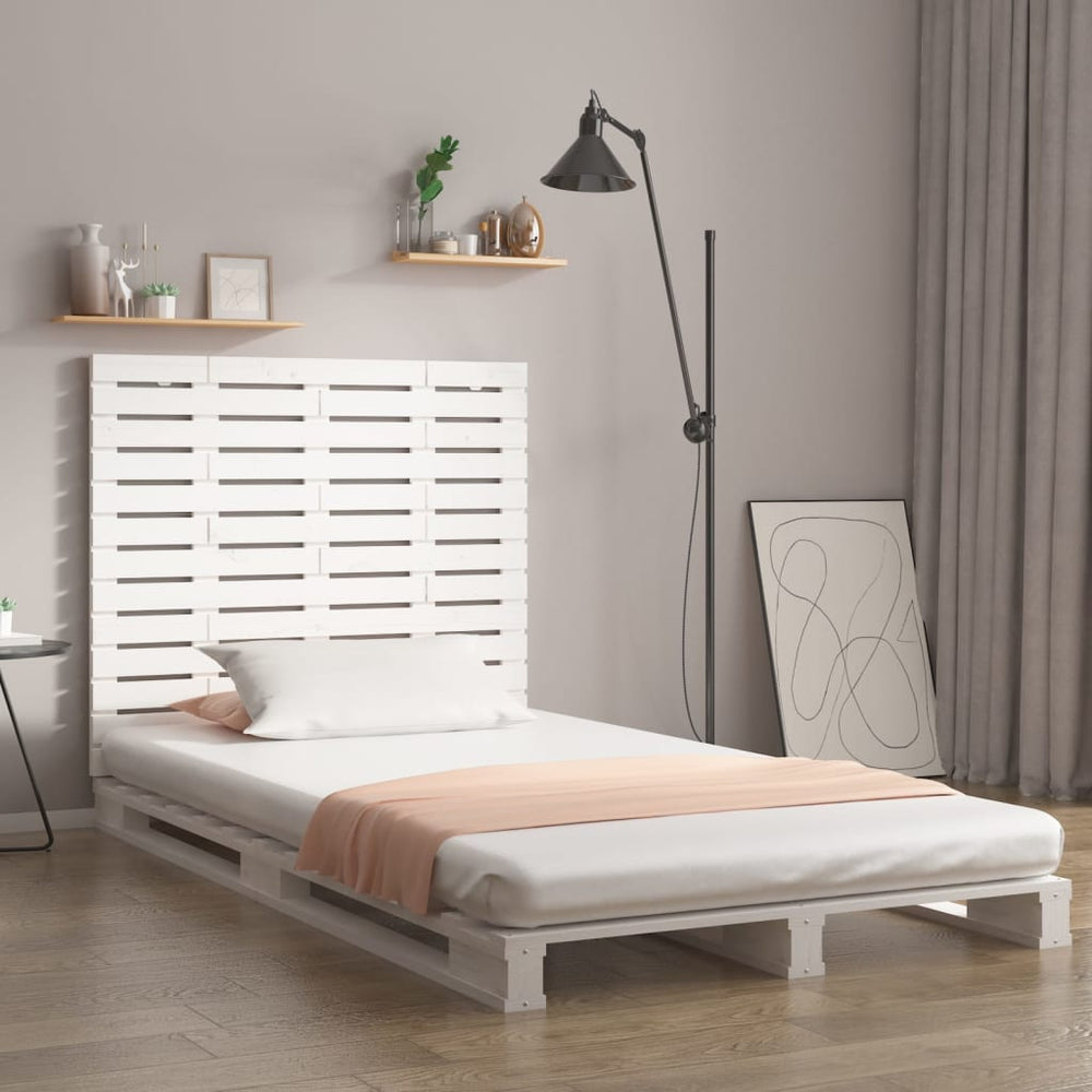 Wand Kopfteil Weiß 141cm Kiefer Massivholz