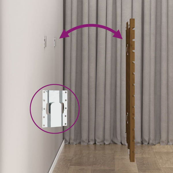 Wand-Kopfteil Honigbraun 141cm Kiefer Massivholz