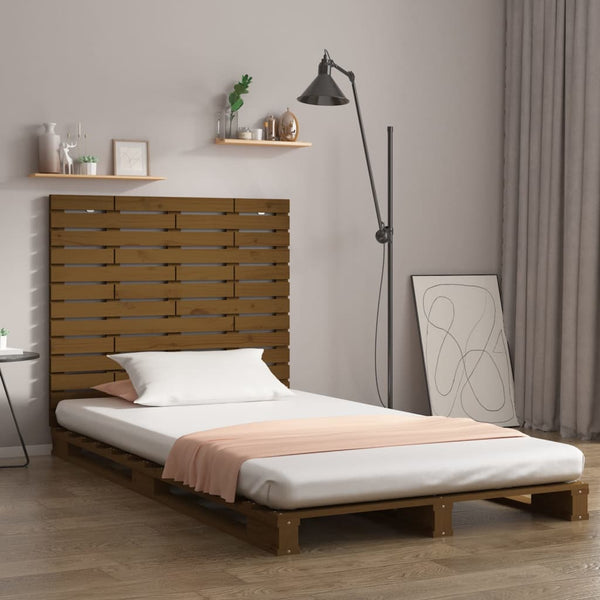 Wand-Kopfteil Honigbraun 141cm Kiefer Massivholz