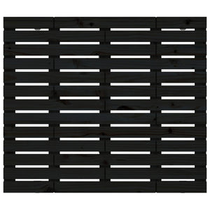 Schwarzes Wand-Kopfteil 141cm Massivholz