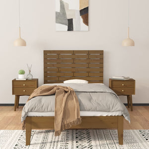 Wand Kopfteil Honigbraun 106cm Kiefer Massivholz
